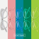 話題のハイブリッドな老眼鏡「DONT PANIC」からPOPな８カラーフレームが数量限定で登場。