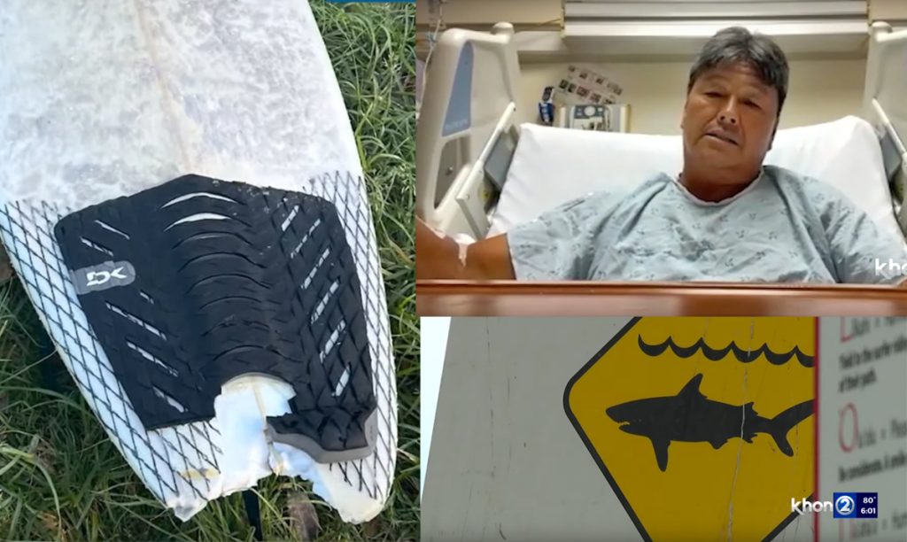 ハワイ・オアフ島サウスショアのケワロ・ベイスンでサーファーが