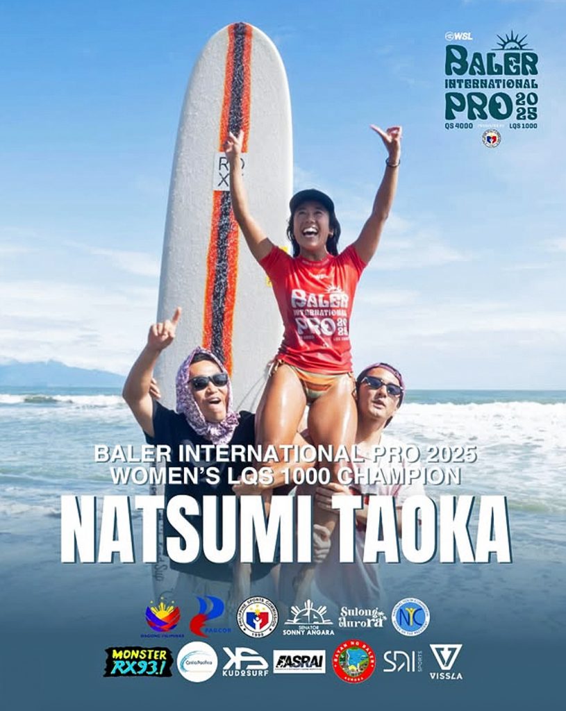 「★ダイワ22★様」 フォロー割‼️ 速報】田岡なつみがフィリピンのサバンビーチで開催されたWSL-LQS