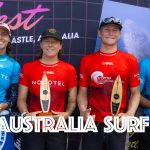 ニューキャッスルで行われたQS2000、ゴールドコーストに住む留学生たちとのサーフセッション、集中トレーニングキャンプ